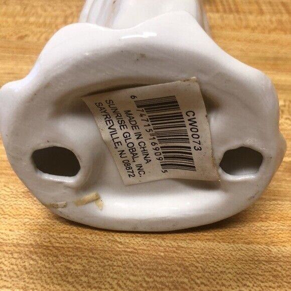 School girl long skirt carrying book glazed porcelain figurine home decor - Picture 6 of 6